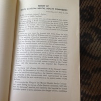 1954 Annual Reports, South Carolina Mental Health Commission. Report of S.C. Mental Health Commission