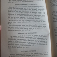 Annual Report: "Improvements and Repairs"