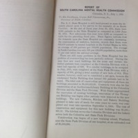 1956 Annual Reports, South Carolina State Hospital. Report of S.C. Mental Health Commission