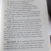 Engineer-Architect Report for SCSH: "Ward 18A"