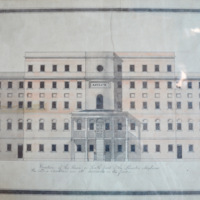 Elevation of the Back or South Front of the Lunatic Asylum