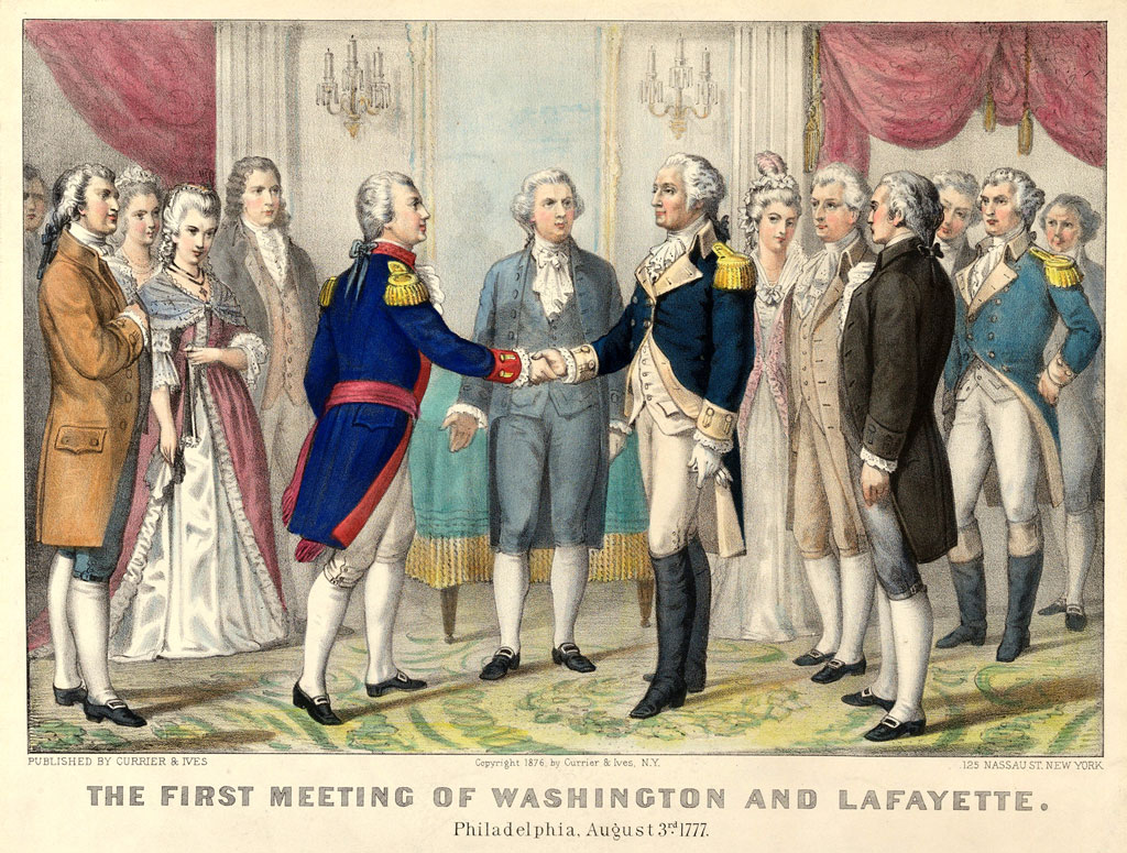 The First Meeting of Washington and Lafayette—Philadelphia, August 3rd, 1777